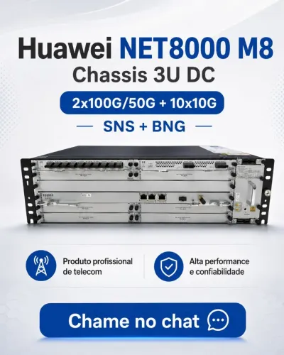 Huawei NET8000 M8 Chassis 3U<br>2 * 100GB/50GB+10*10GB SNS+BNG DC