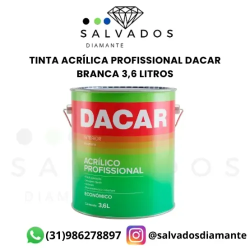 Tinta Acrílica Profissional Dacar 3,6 Litros Branca Neve - NOVA