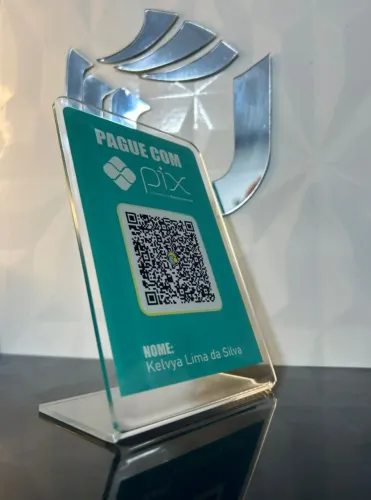Placa PIX em acrílico - Queridinha dos empreendedores