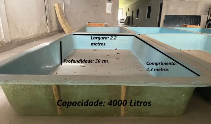 Piscina de fibra 5mil Litros NOVA