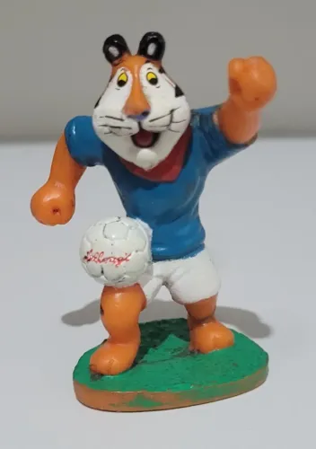 Boneco Miniatura Promocional Sucrilhos Kelloggs anos 80 Tony Tigre Futebol
