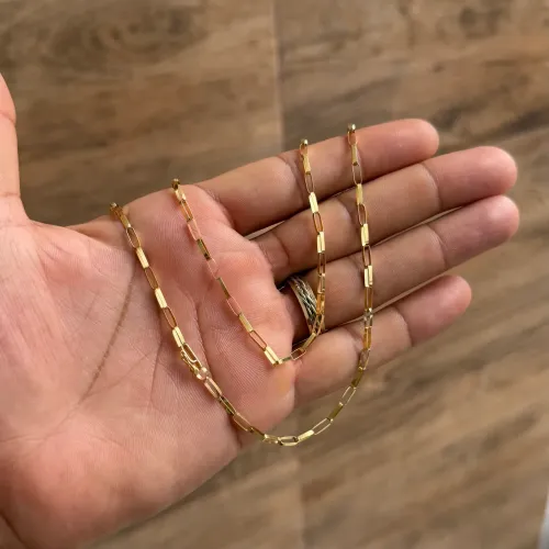 Cordão Tijolinho em Ouro 18k