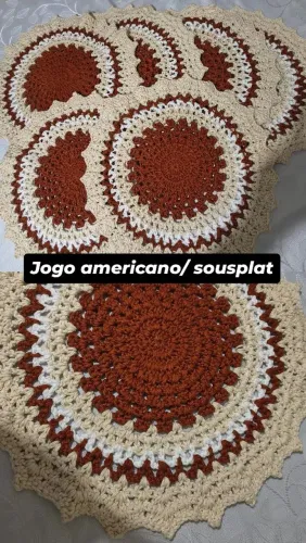 Jogo americano/ souplast em crochê ?