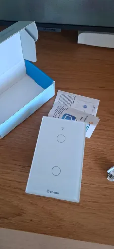 Interruptor Inteligente Wi-Fi Touch Coibeu 2 Botões (Compatível com Alexa/Google)