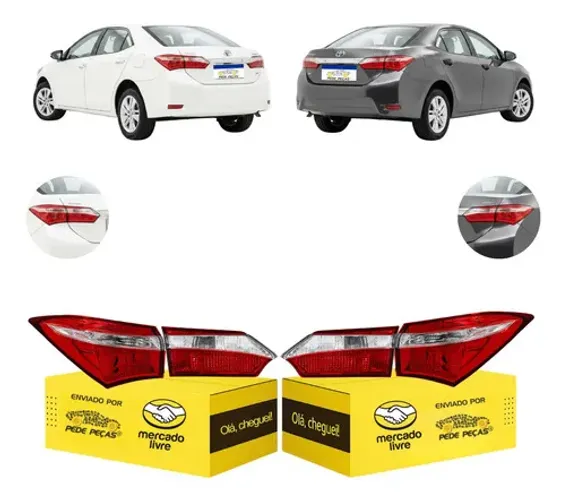 Kit Lanterna Traseira Toyota Corolla 2015 2016 2017 S/led Ambos Lados