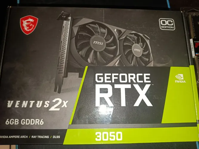 Placa de vídeo MSI Geforce Rtx 3050 Ventus 2x 6GB