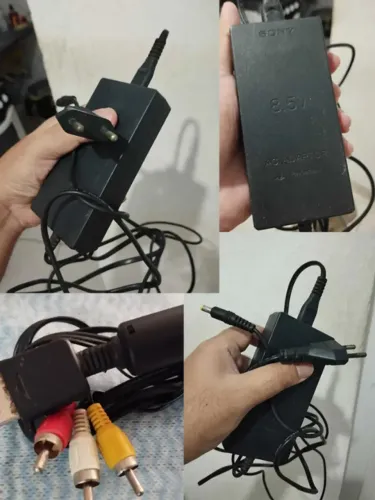 Fonte PS2 slim + Cabo de vídeo AV Ps2
