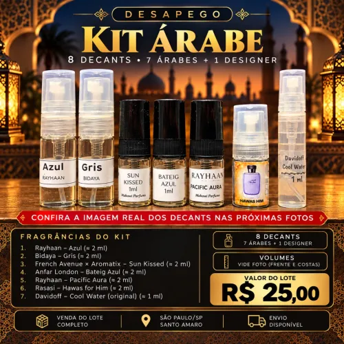 Desapego - Kit 6 Decants Árabes + Davidoff Cool Water
