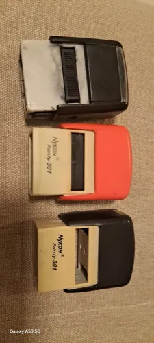 Trio de carimbos automaticos usados