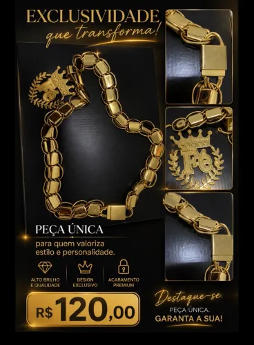 Corrente banhada a ouro
