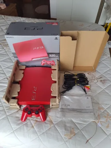 playstation 3 slim vermelho