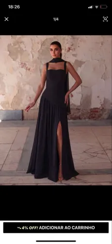 Vestido festa preto p 
