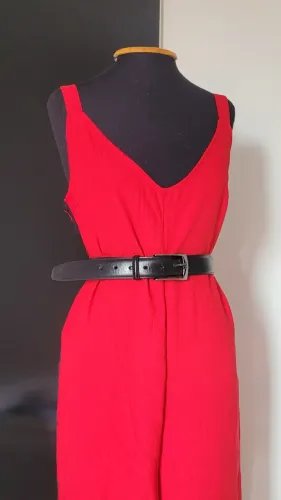 Macacão Feminino Longo Vermelho, Veste 40, Seminovo
