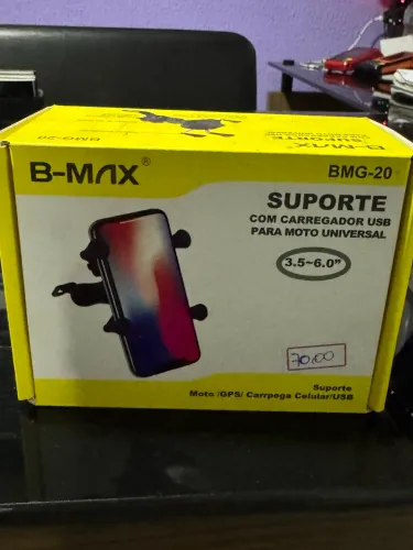 Suporte universal com carregador USB para moto ou bike na oferta só 60,00