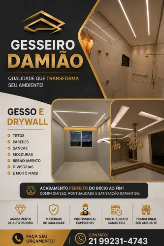 Rebaixamento de teto em Gesso 