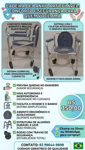 Cadeira para banho idoso
