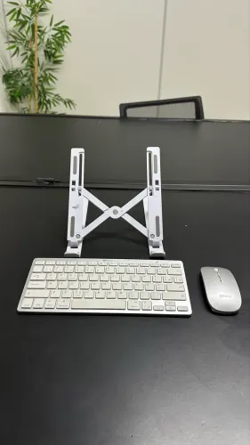 Kit home office: Mouse + Teclado + suporte de notebook