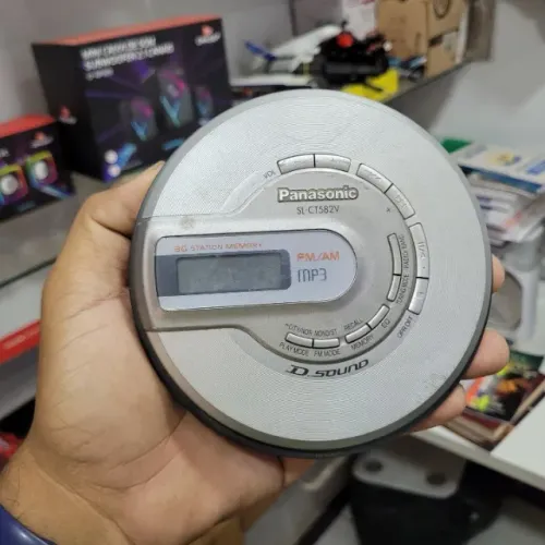 Discman Panasonic SL-CT582V Leitor CD Portátil MP3 + Rádio FM/AM Testado e Funcionando