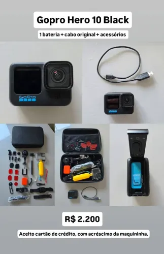Gopro Hero 10 Black + Acessórios