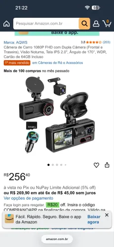 Câmera para seu automóvel mais seguro 