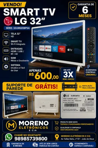 tv LG smart semi nova