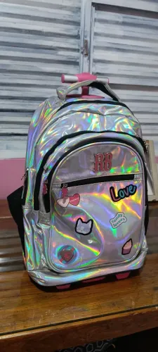 Mochila Rebeca Bombom infantil holográfica