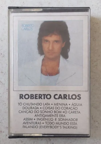 Fita cassete Roberto Carlos Tô chutando a lata 1988 fita k7 tape deck toca fita som antigo