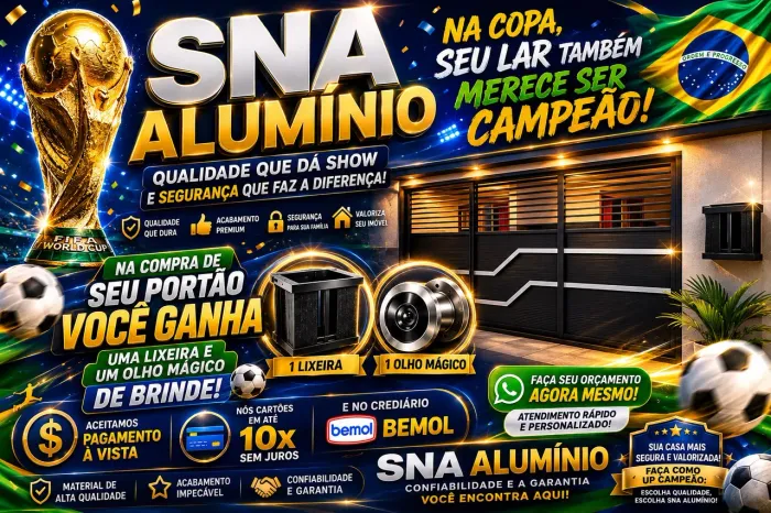 VENDO PORTÃO DE ALUMÍNIO EM PROMOÇÃO