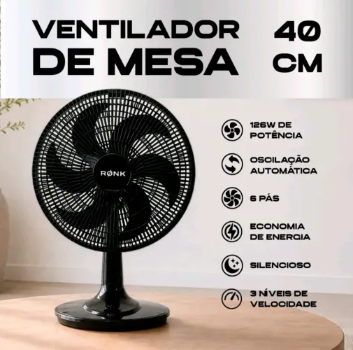 Ventilador de Mesa 40 CM - Novo