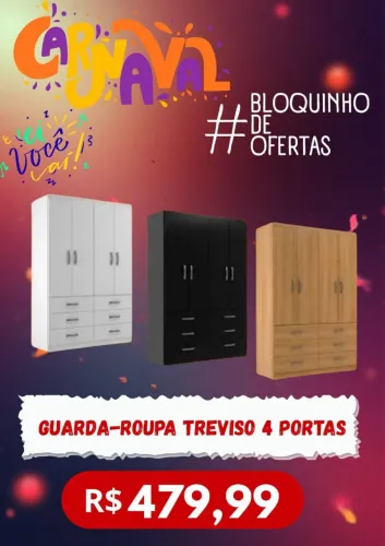 Guarda roupa treviso 4 portas