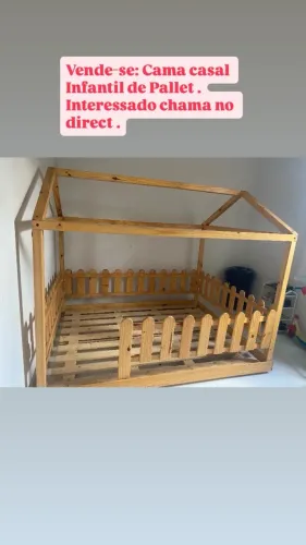 Vendo cama casal infantil de pellet