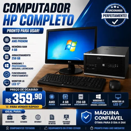 Computador com Monitor em LED (BARATO)
