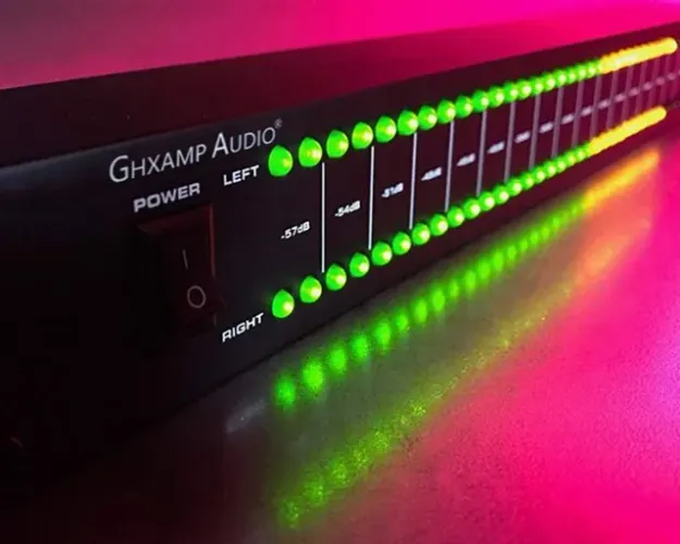 Vu Meter Duplo Canal 40 Leds Profissional Rack Som Vintage 110 220 V p Gradiente Polyvox