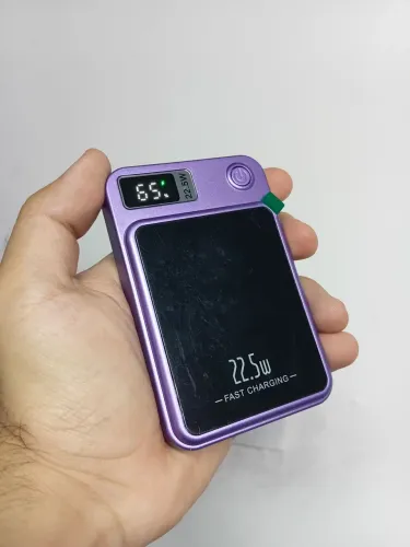 Carregador Portátil Indução 10.000mAh Com Led de Carga