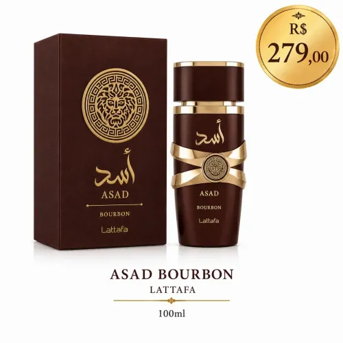 Perfume Arabe Masculino Asad Bourbon Lattafa - 100ml - Original 