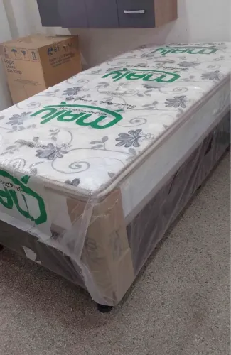 CAMA BOX SOLTEIRO COM PILON