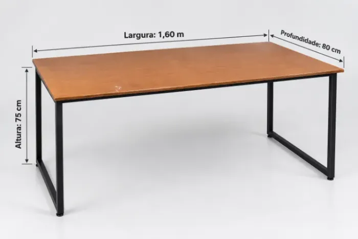 mesa mdf e metalon escritorio