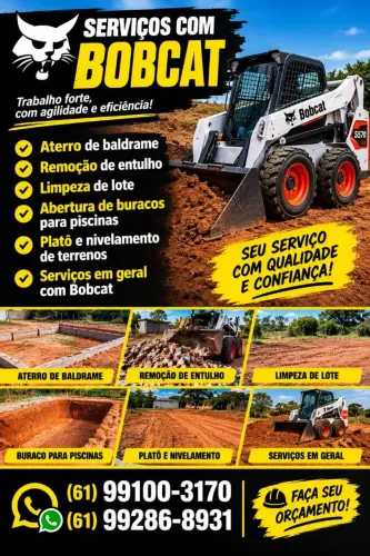 Serviço de terraplanagem em geral bobcat retroescavadeira caminhão caçamba