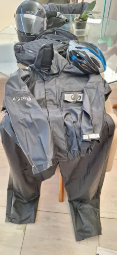 Conjunto Capa De Chuva Alba Europa Pvc Masculino Motociclis tamanho G