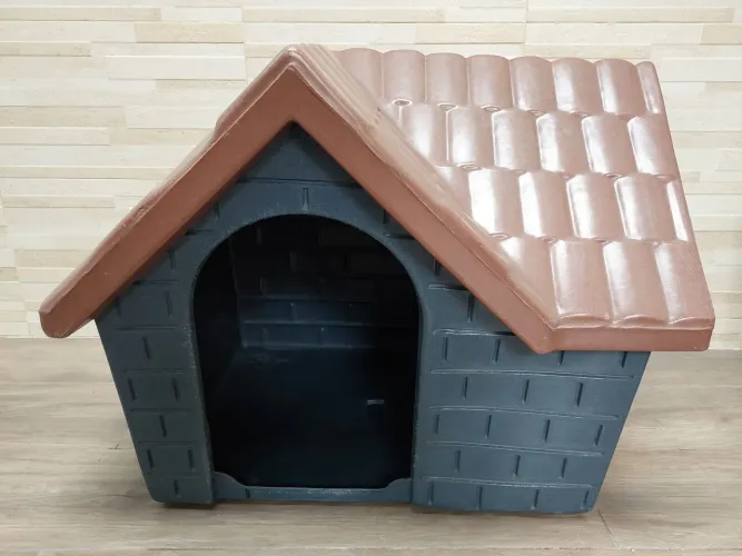Casinha de Cachorro Rafa 2 Azul/Marrom Ótimo Estado