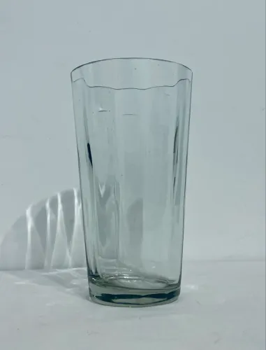 Vaso De Vidro Transparente Cônico Para Flores E Mudas C/ Detalhes