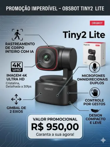 WebCam OBSBOT Tiny 2 Lite 4K