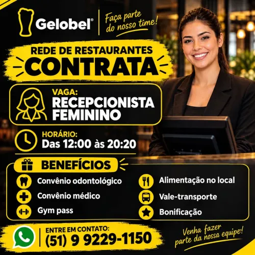 Vaga de recepcionista 