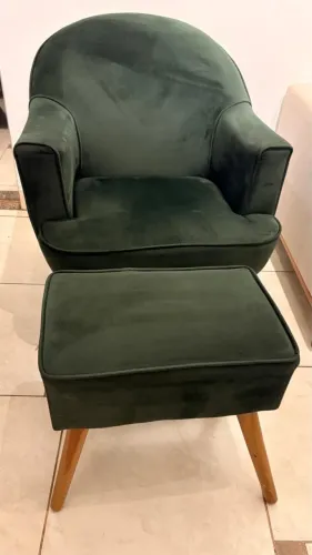 Poltrona verde veludo