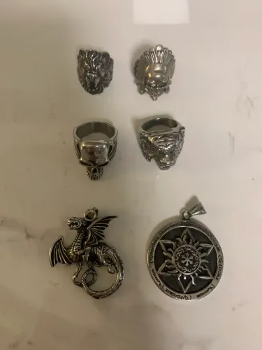 Conjunto joias masculinas em aço inoxidável - NOVOS