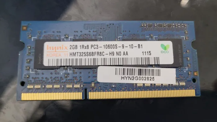 Memória Notebook DDR3 2GB 1333MHz PC3-10600 Hynix SODIMM Usada Ótimo Estado