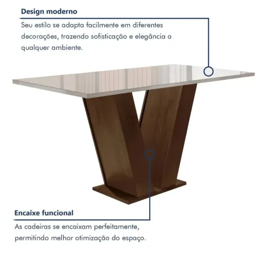 MESA DE JANTAR 6 LUGARES
