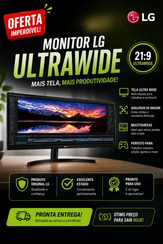 Monitor LG Ultrawide 29 Tela Gigante | Oportunidade!