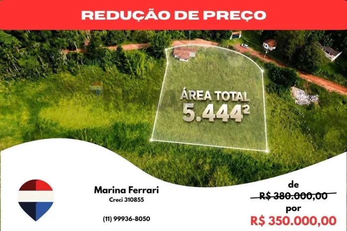 Terreno Plano 5.444m² em Bom Jesus dos Perdões com Córrego na Divisa e Excelente Topografi