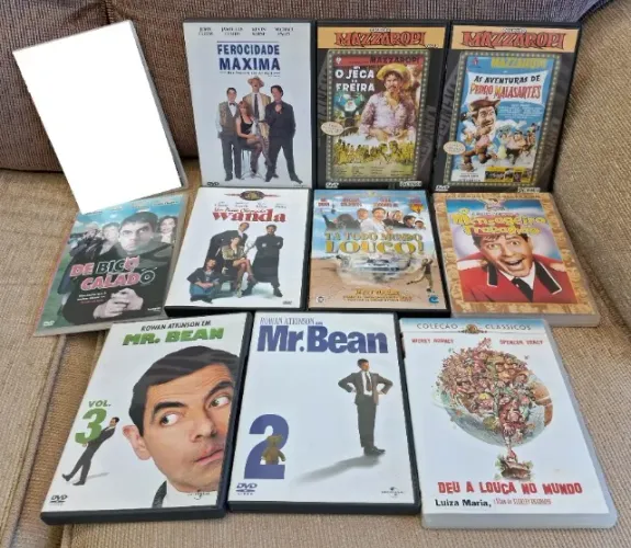 10 DVDs de comédia originais em ótimo estado